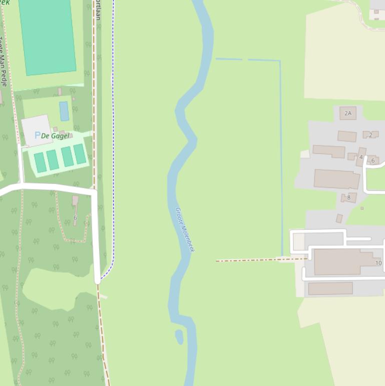 Kaart van  Grote Molenbeek.