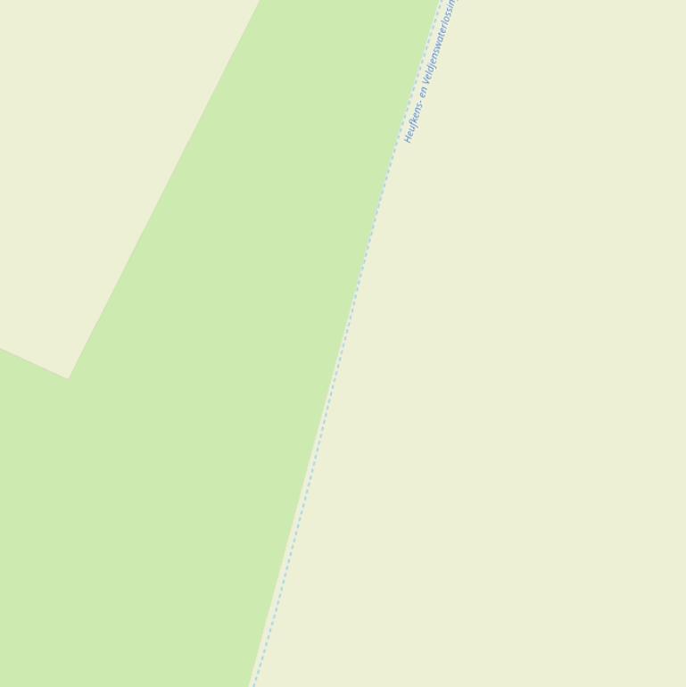 Kaart van  Heufkens- en Veldjens waterlossing.