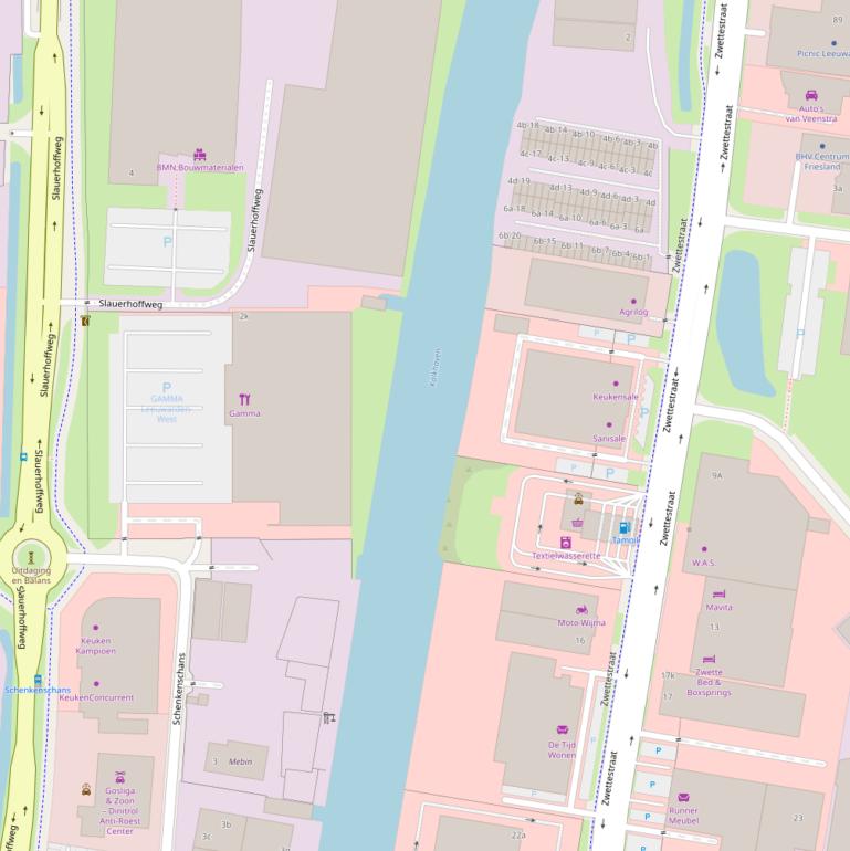 Kaart van de Kalkhaven.