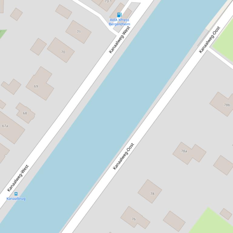 Kaart van  Kanaal Almelo - De Haandrik.