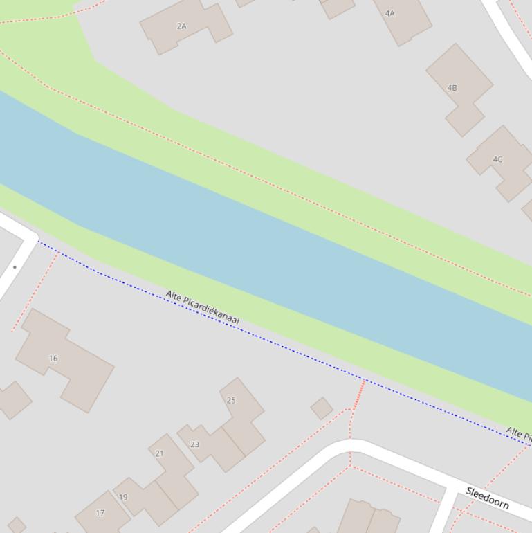 Kaart van  Kanaal Coevorden Alte Picardie.