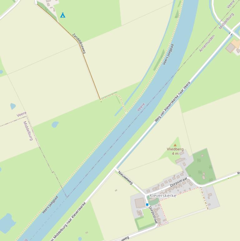 Kaart van  Kanaal door Walcheren.