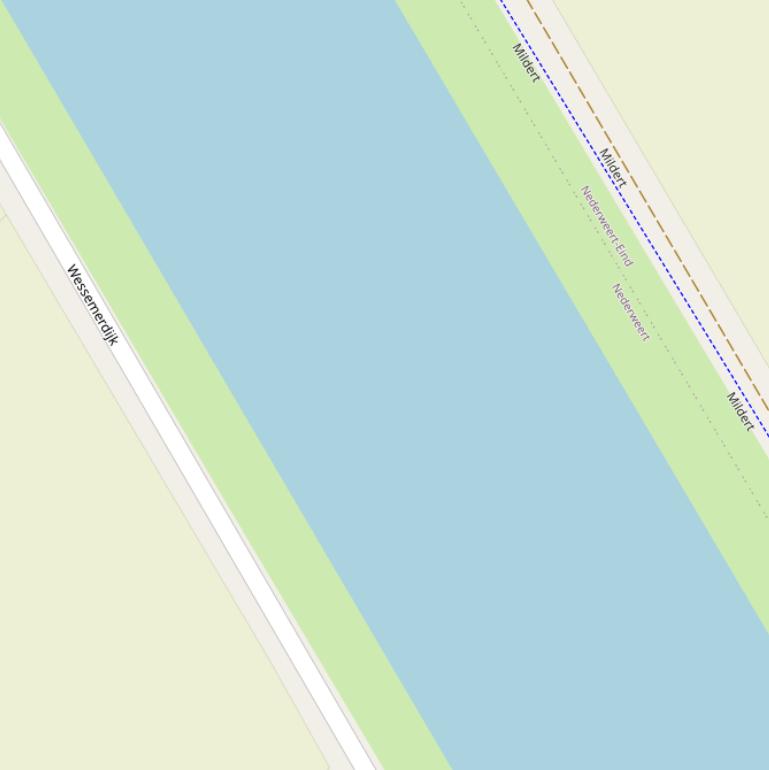 Kaart van  Kanaal Wessem.