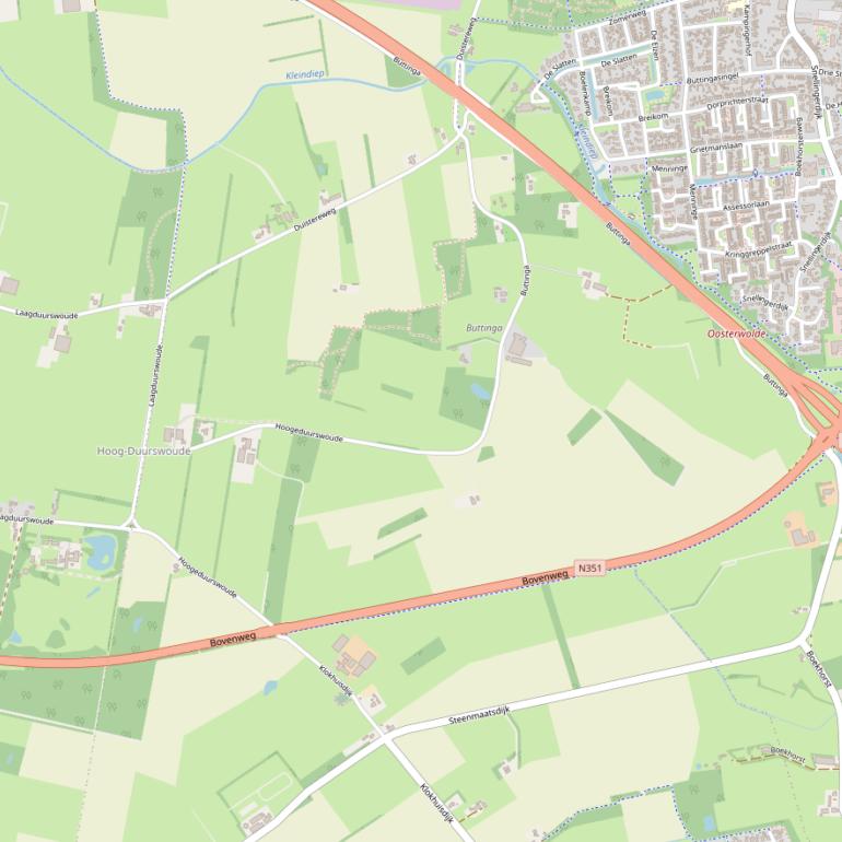 Kaart van  Kleindiep.