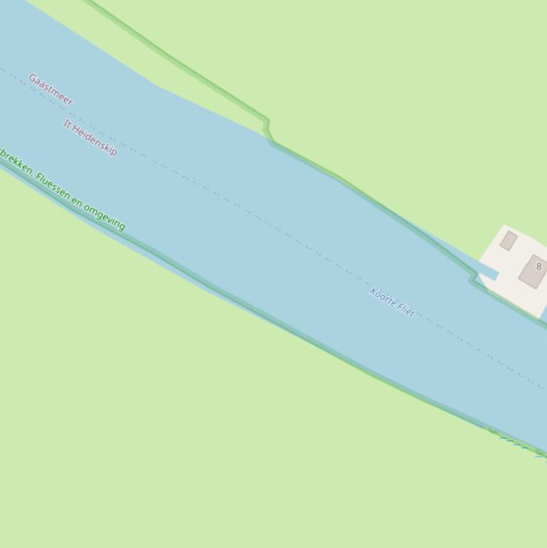 Kaart van  Koarte Fliet.