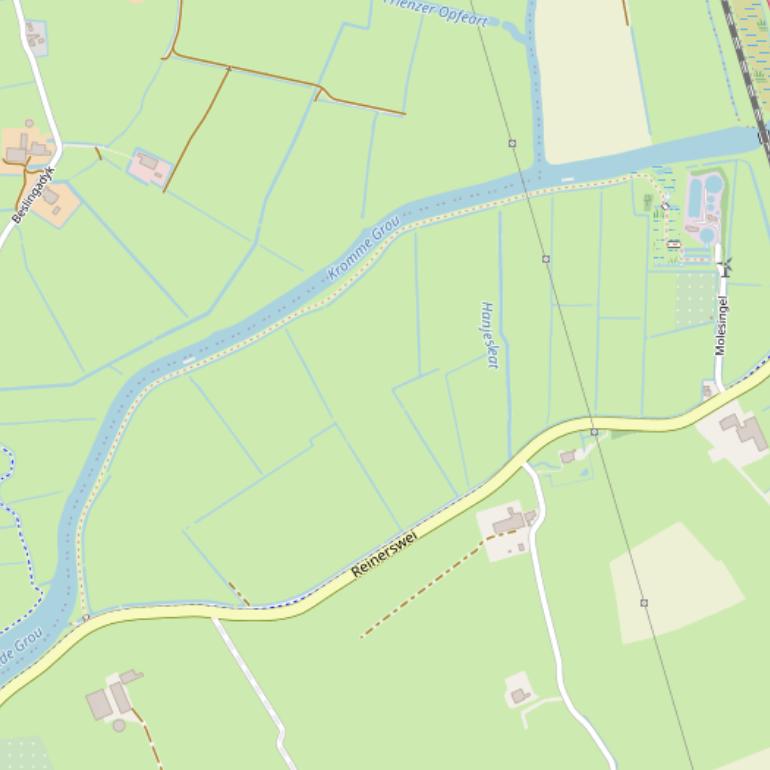 Kaart van  Kromme Grou.