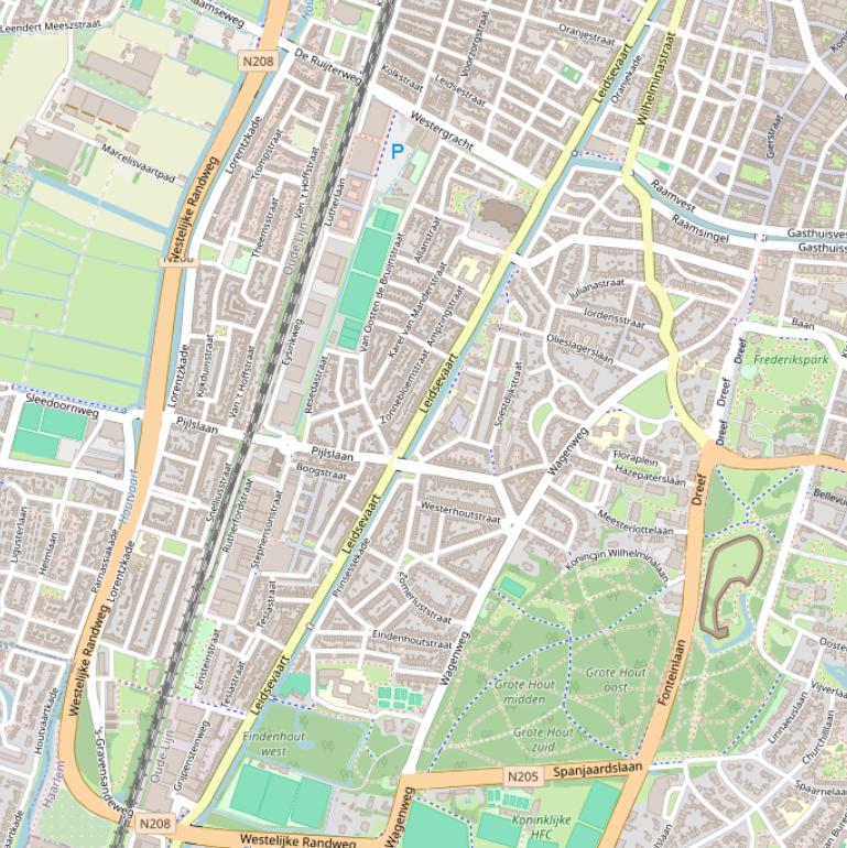 Kaart van  Leidsevaart.