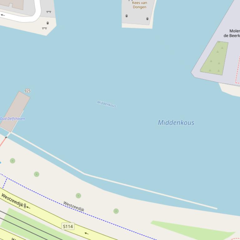 Kaart van  Middenkous.