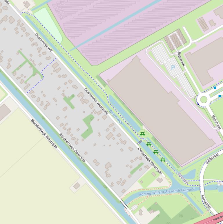 Kaart van  Oosterwijk.