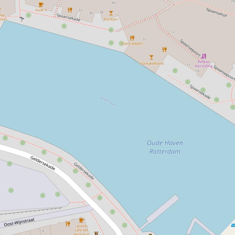 Kaart van de Oudehaven.