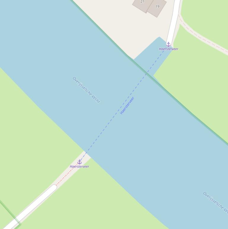 Kaart van  Overijsselse Vecht.