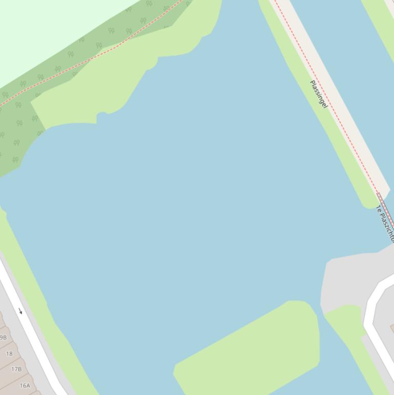 Kaart van  Overschiese Plassen.