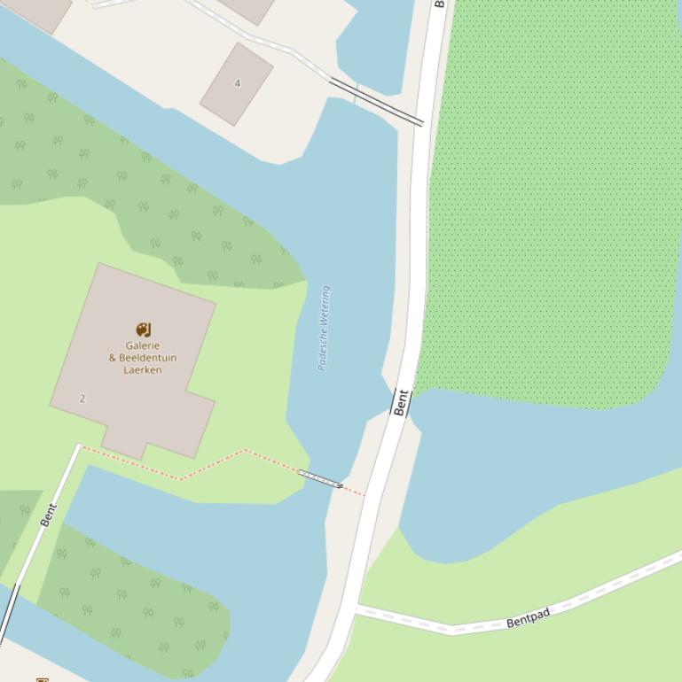 Kaart van  Padesche Wetering.