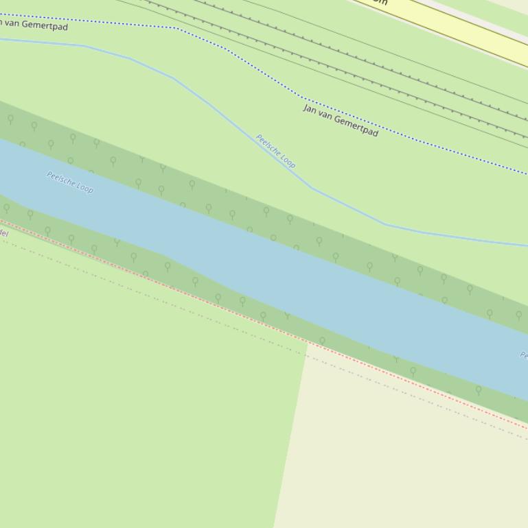 Kaart van  Peelseloop.