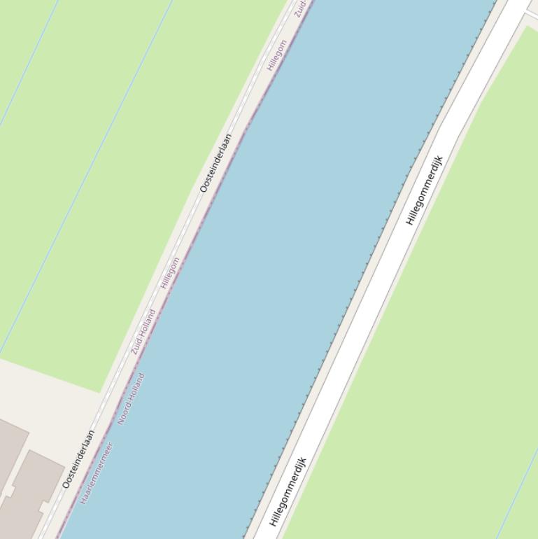 Kaart van de Ringvaart-Hillegommerdijk.