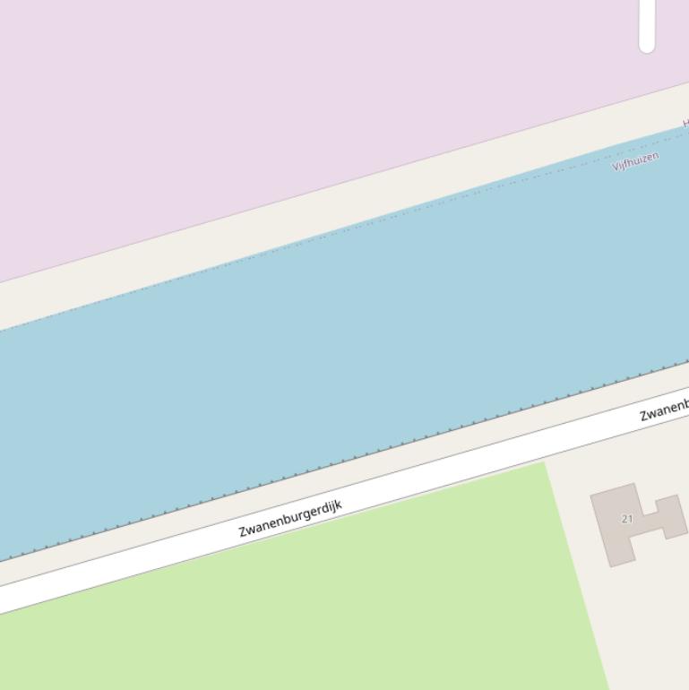 Kaart van de Ringvaart-Zwanenburgerdijk.