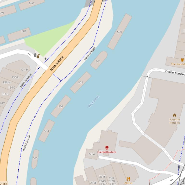 Kaart van de Singelgracht.