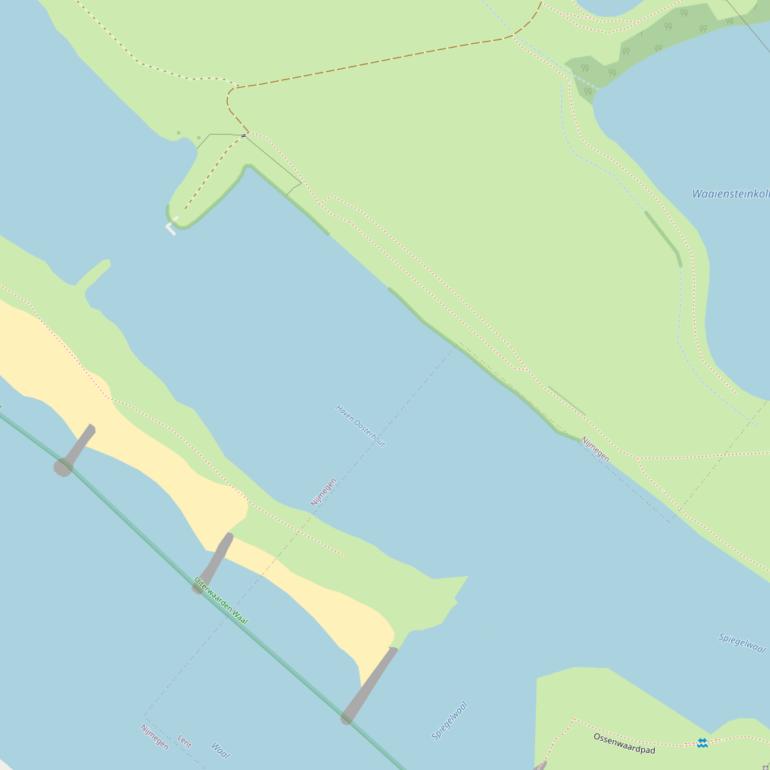 Kaart van  Spiegelwaal.