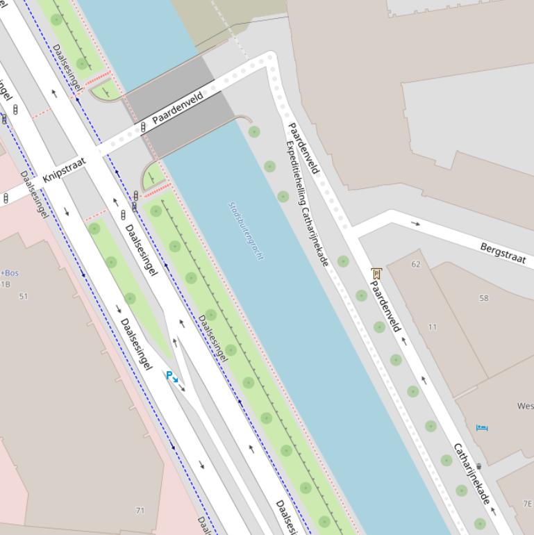 Kaart van de Stadsbuitengracht.