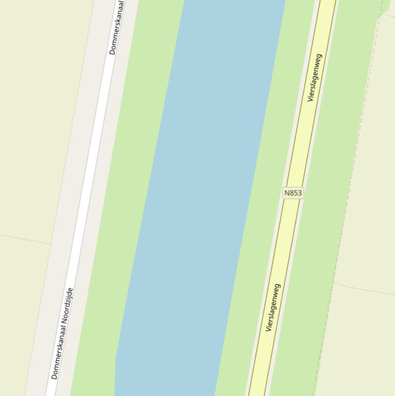 Kaart van  Stieltjeskanaal.