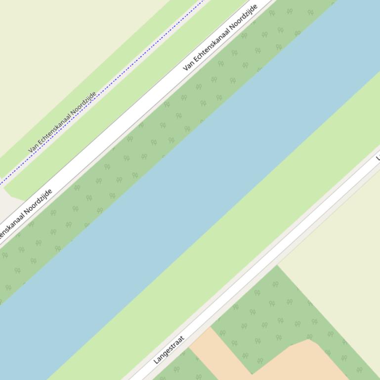 Kaart van  Verlengde Hoogeveensche Vaart.