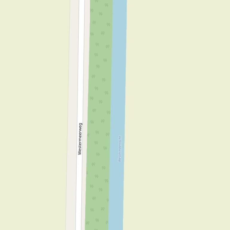 Kaart van  Westermeertocht.