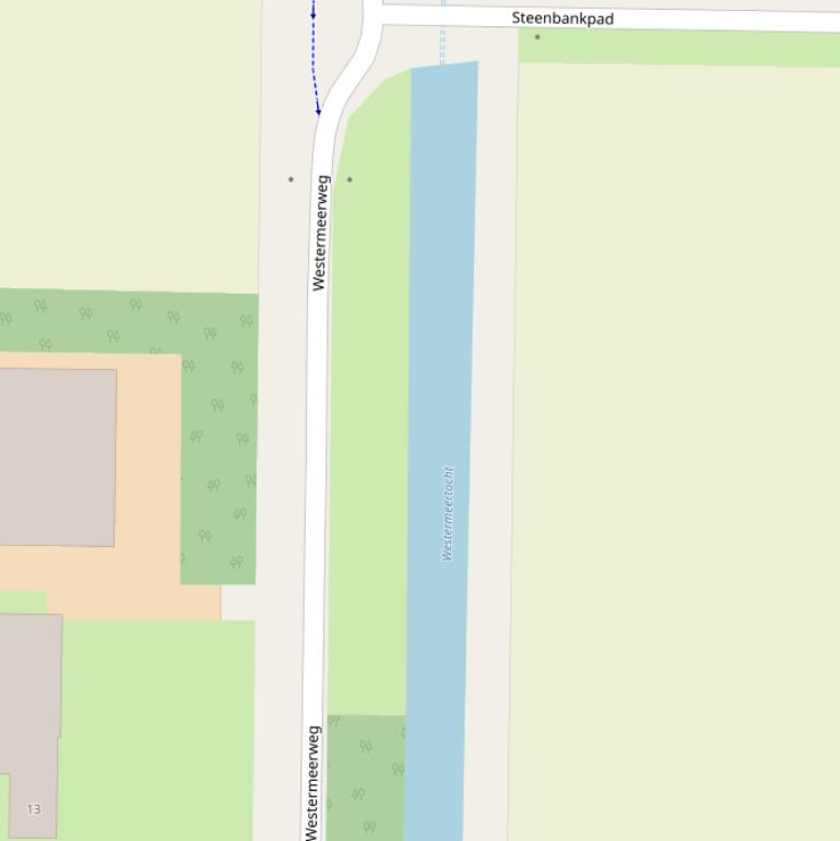 Kaart van  Westermeertocht.
