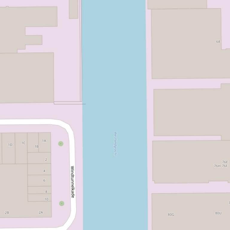 Kaart van de Westlandgracht.