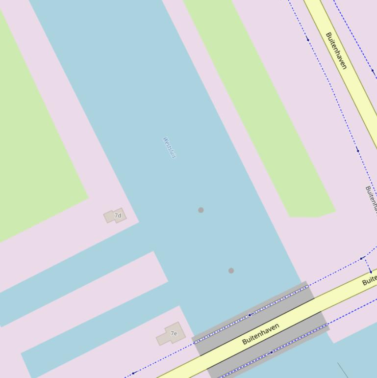 Kaart van de Westsluis.