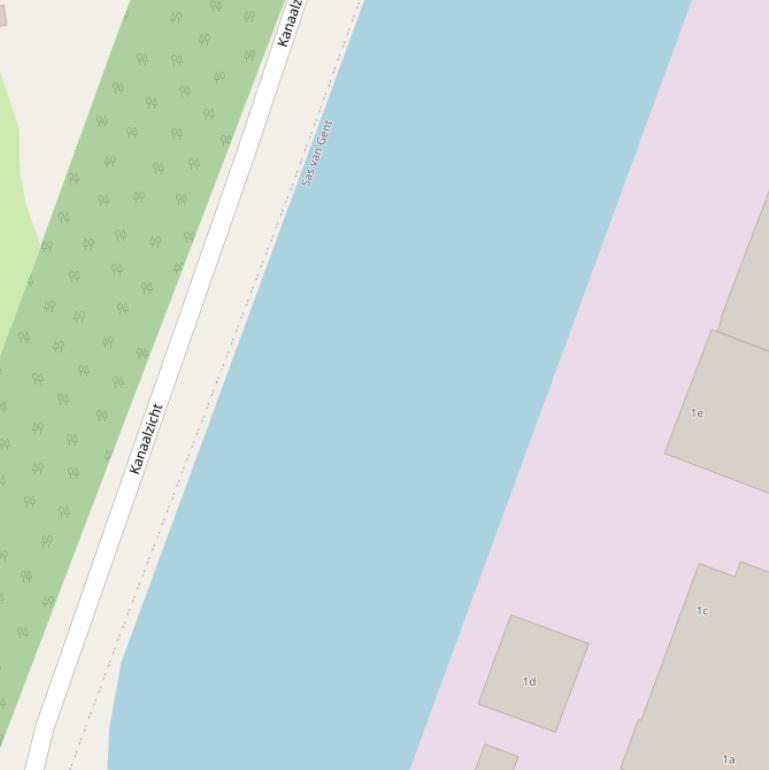 Kaart van  Zijkanaal B.