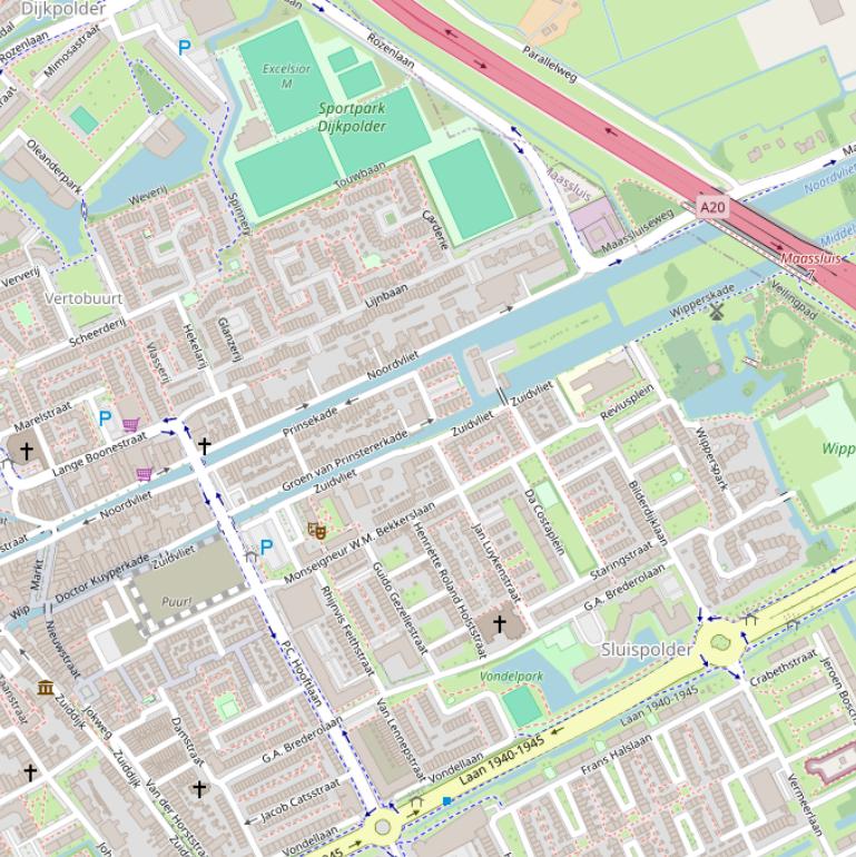 Kaart van  Zuidvliet.