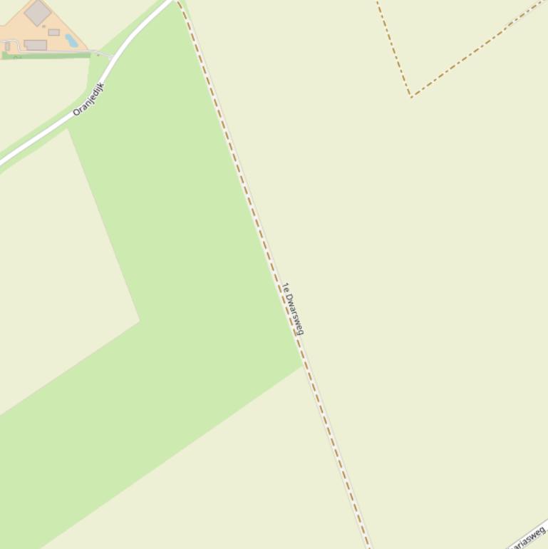 Kaart van de 1e Dwarsweg.