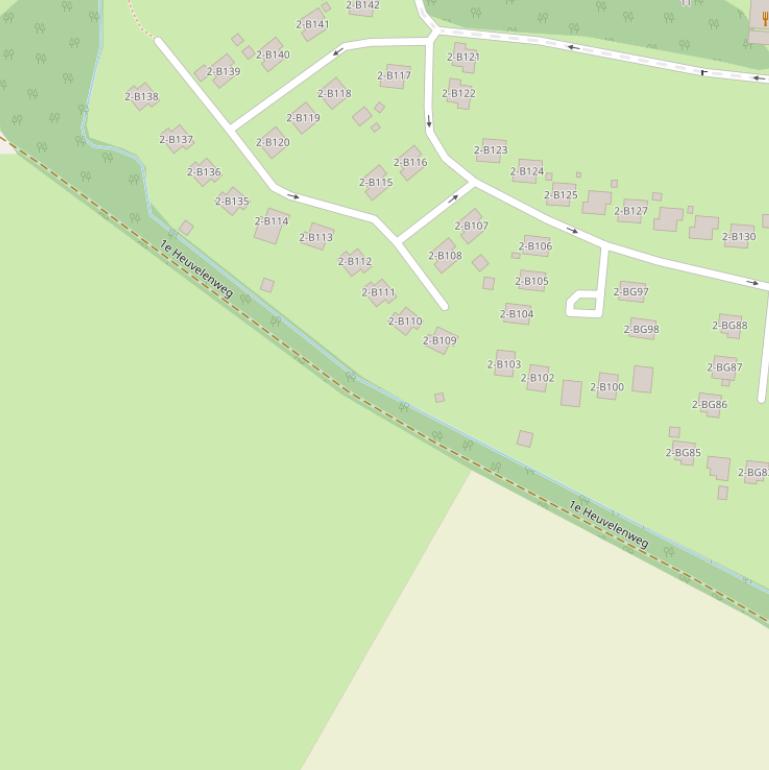 Kaart van de 1e Heuvelenweg.