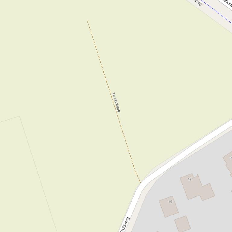 Kaart van de 1e Veldweg.