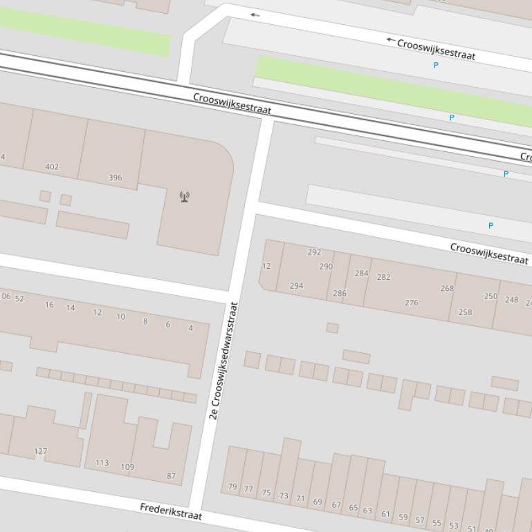 Kaart van de 2e Crooswijksedwarsstraat.