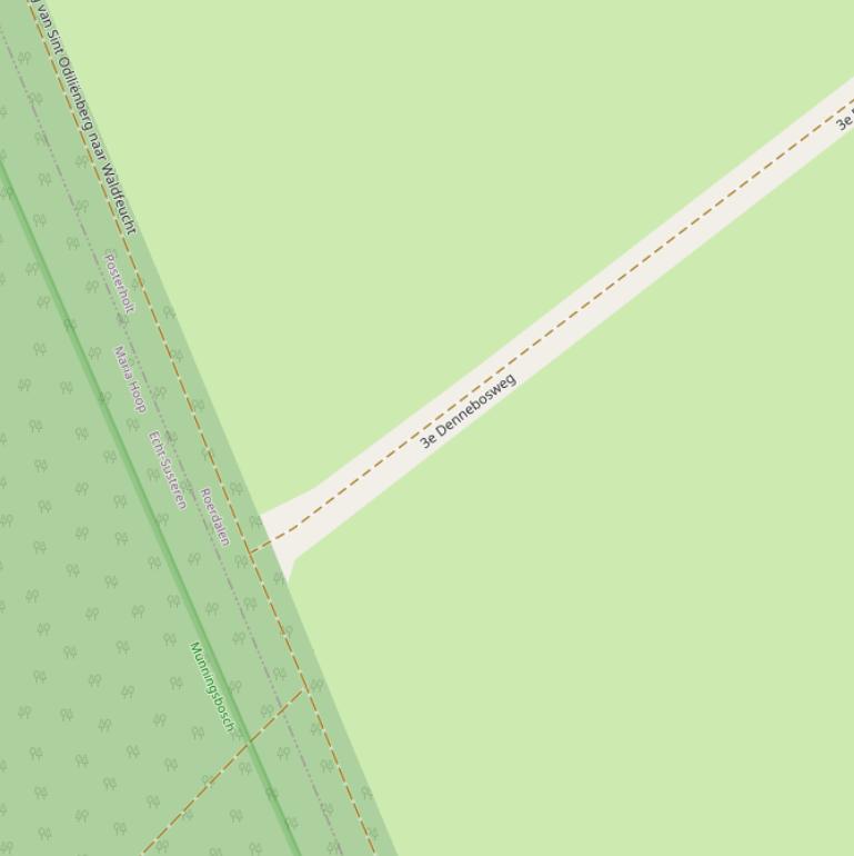 Kaart van de 2e Dennenbosweg.