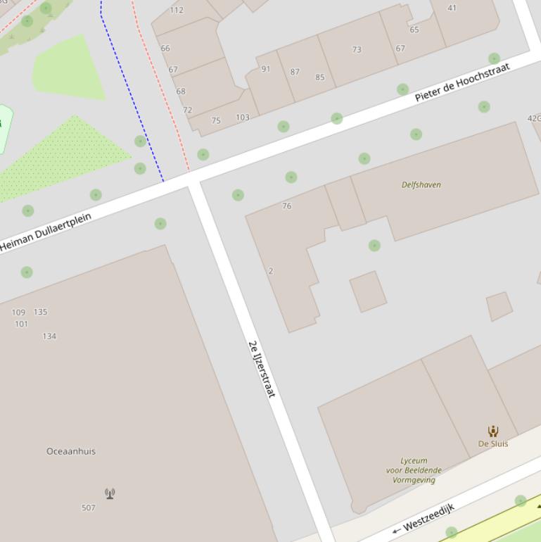 Kaart van de 2e IJzerstraat.