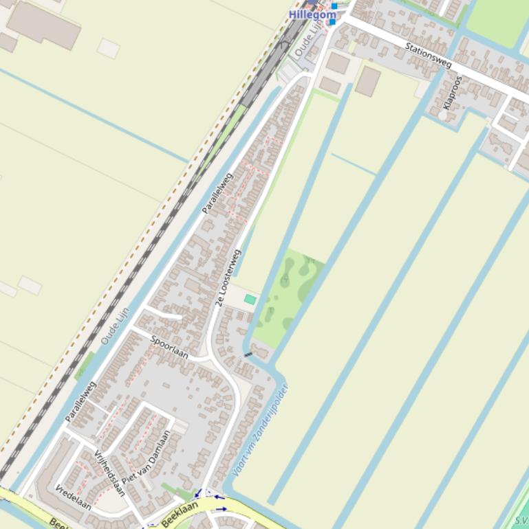 Kaart van de 2e Loosterweg.