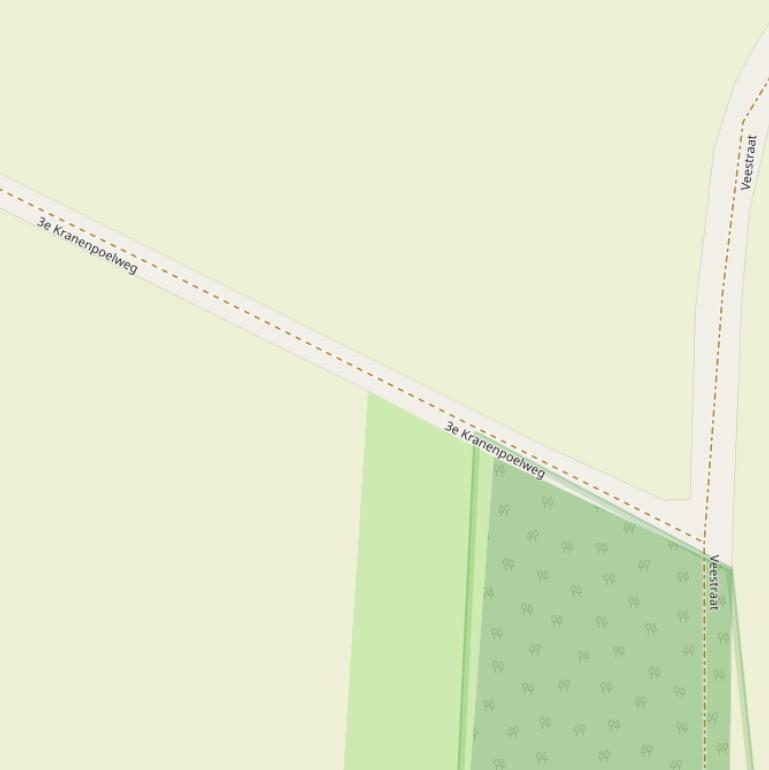 Kaart van de 3e Kranenpoelweg.