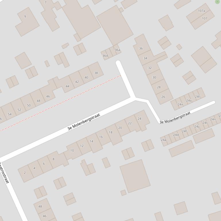 Kaart van de 3e Molenbergstraat.