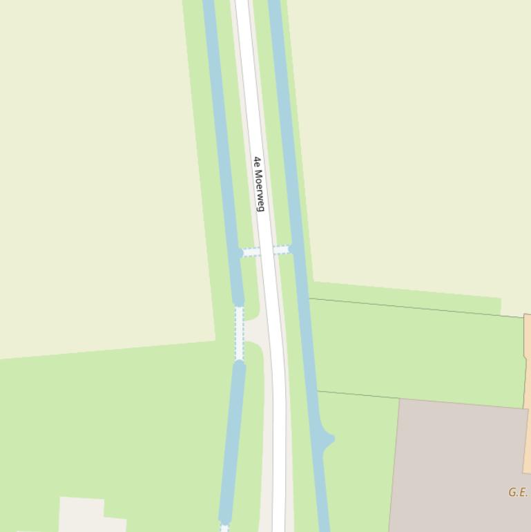 Kaart van de 4e Moerweg.