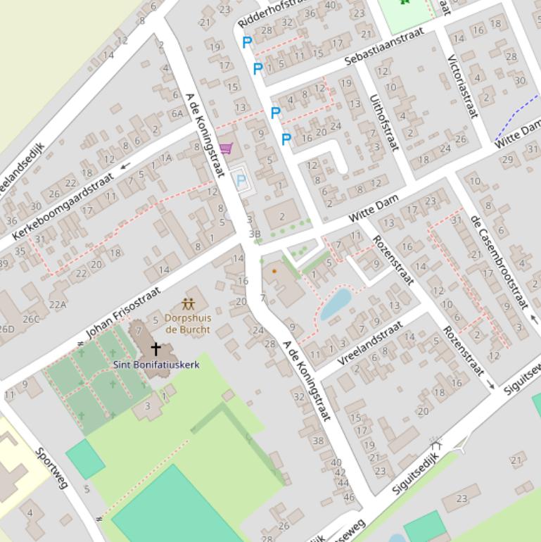 Kaart van  A de Koningstraat.