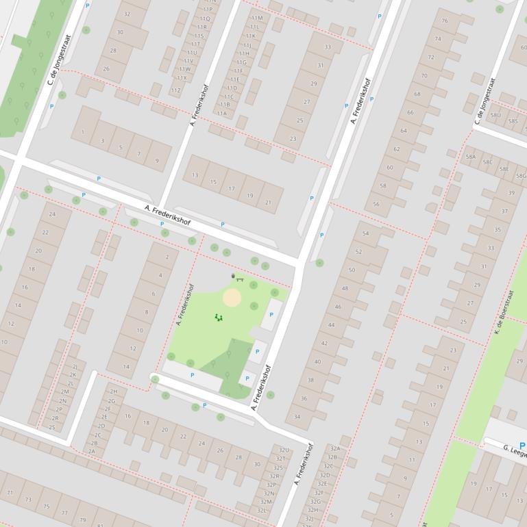 Kaart van de A. Frederikshof.