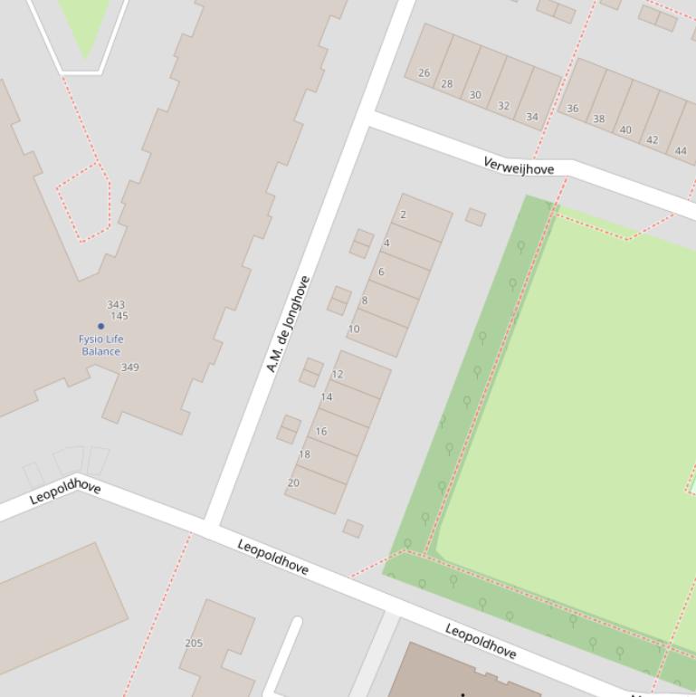 Kaart van  A.M. de Jonghove.