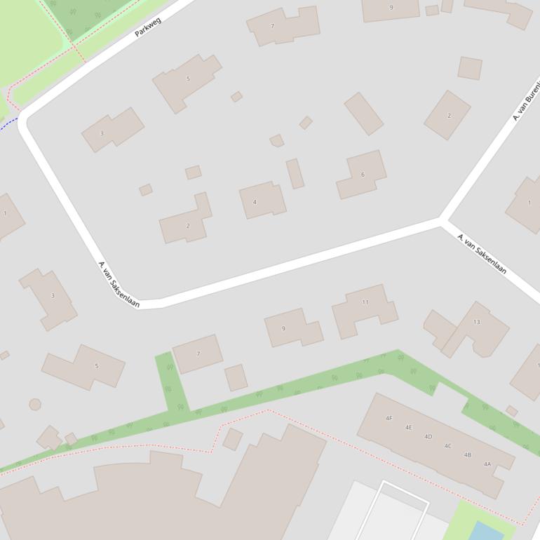 Kaart van de A.van Saksenlaan.