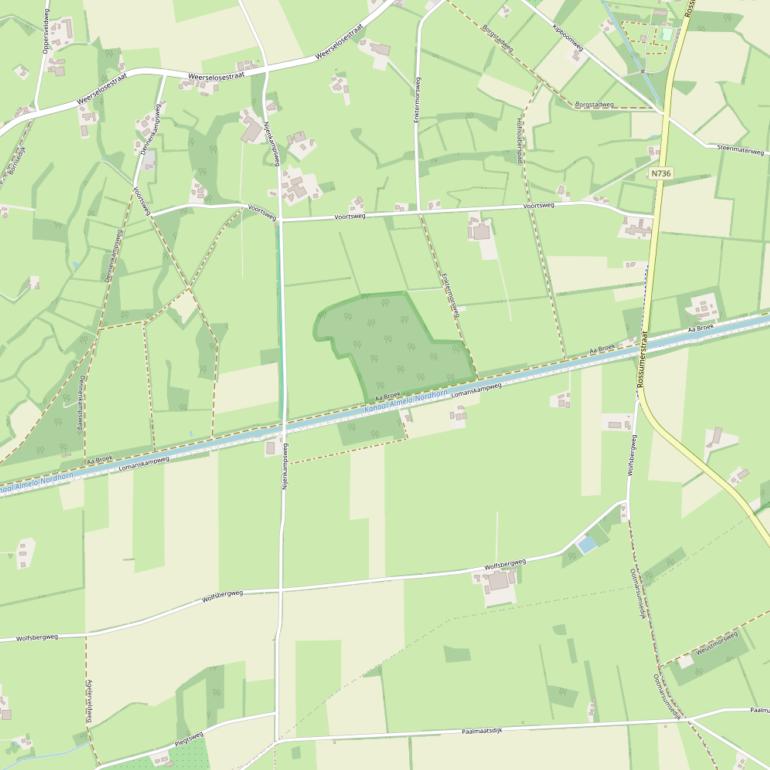 Kaart van  Aa Broek.