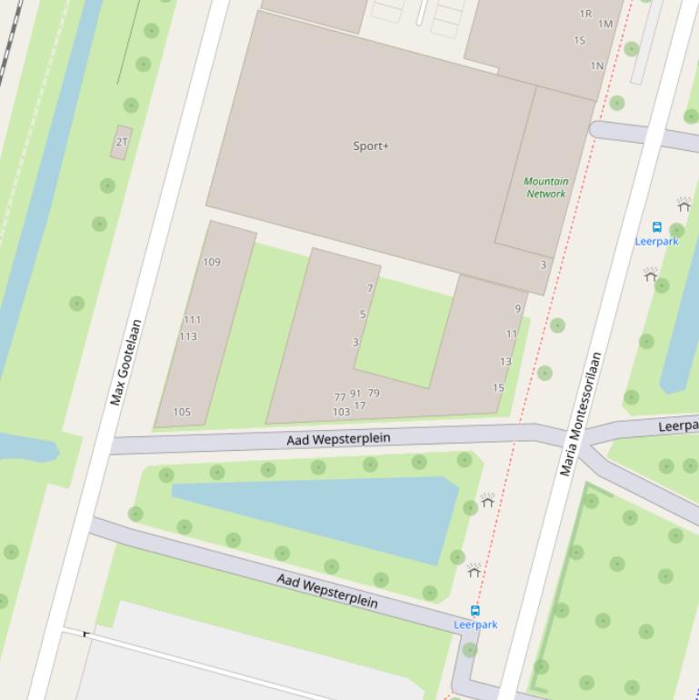 Kaart van het Aad Wepsterplein.