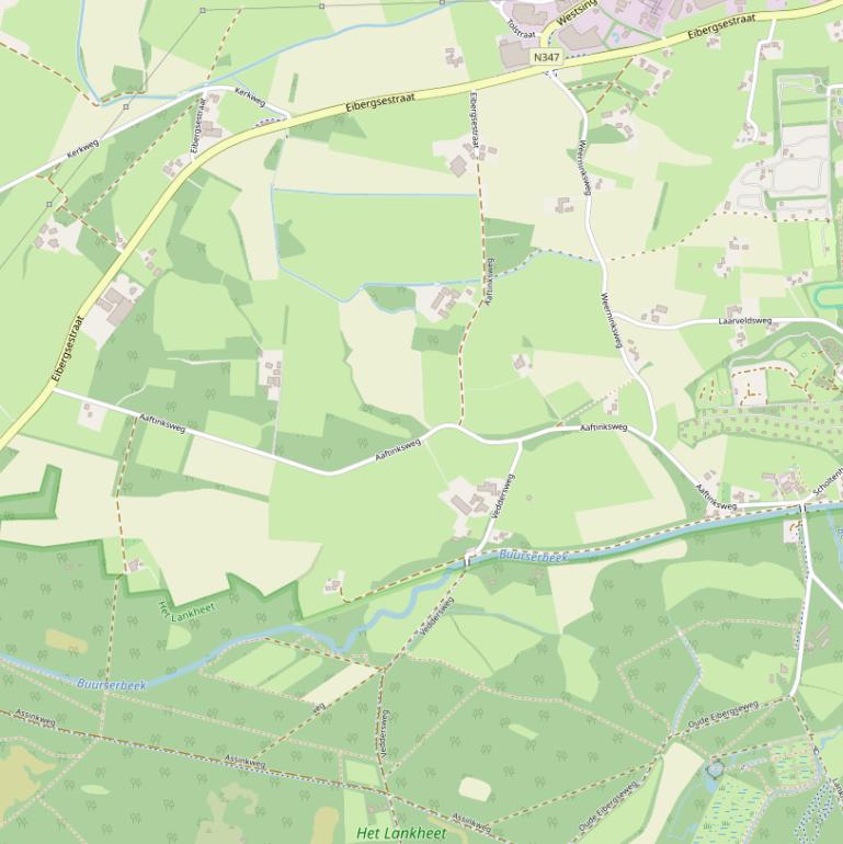 Kaart van de Aaftinksweg.