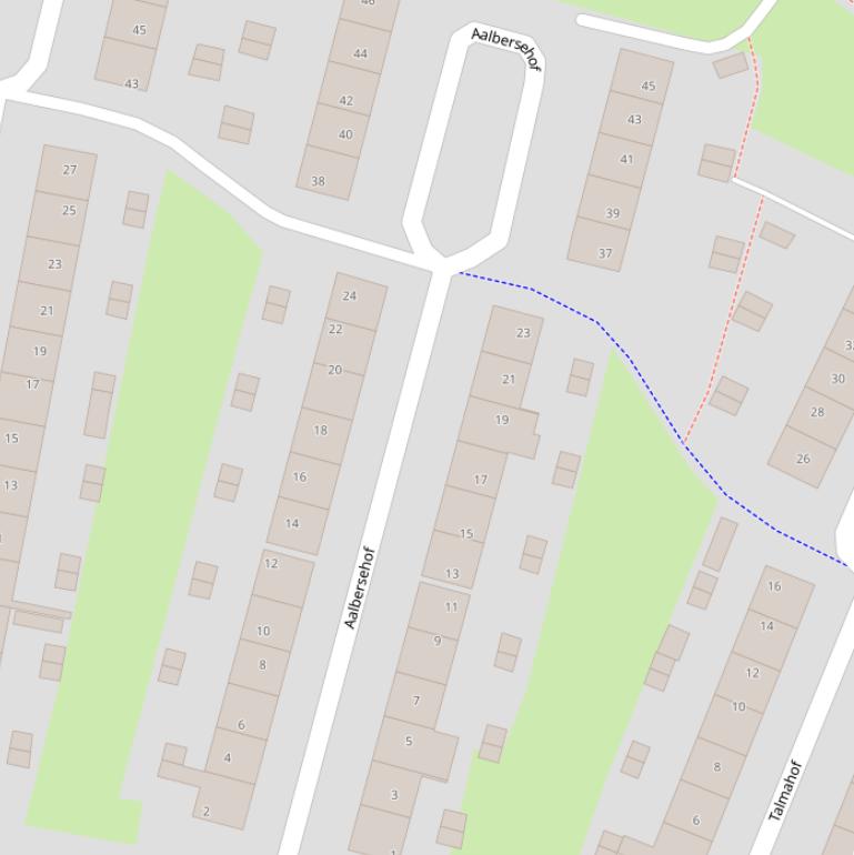 Kaart van de Aalbersehof.