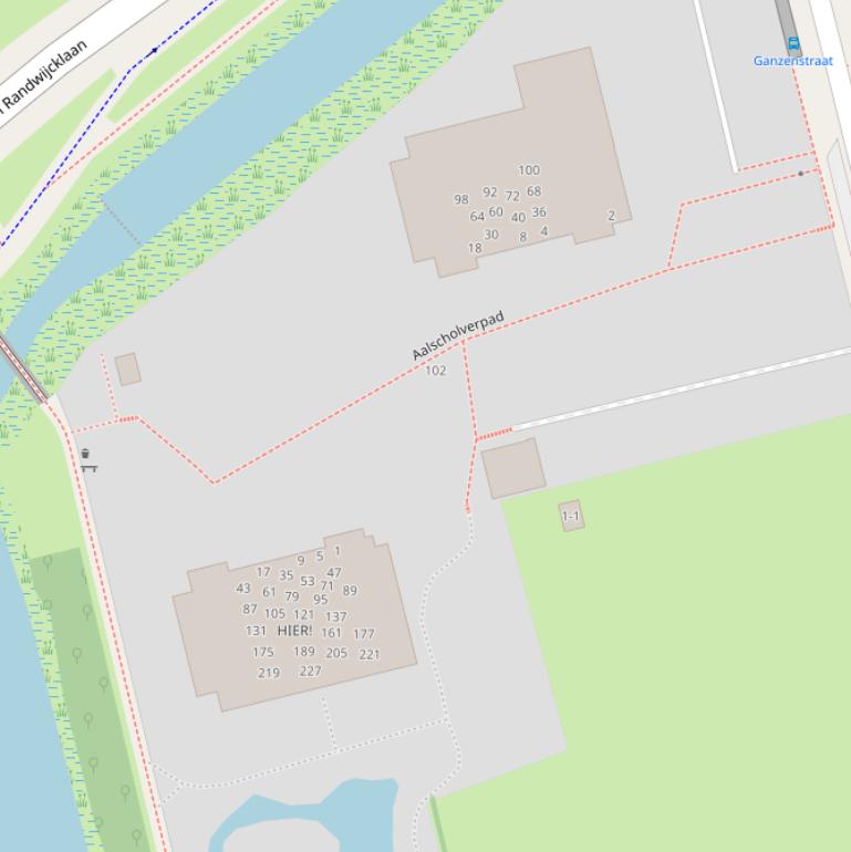 Kaart van het Aalscholverpad.